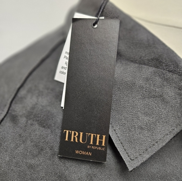 TRUTH by REPUBLIC Faux Leather Jacket Women's 2X BRAND NEW - Picture 6 of 8